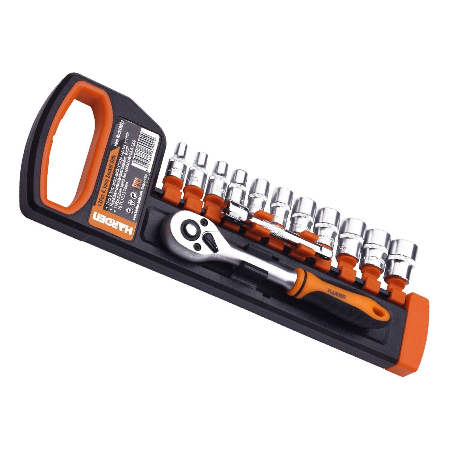 Harden Chrome Ratchet Socket Set 13Pcs, 1/4" Drive (Har 510013)
