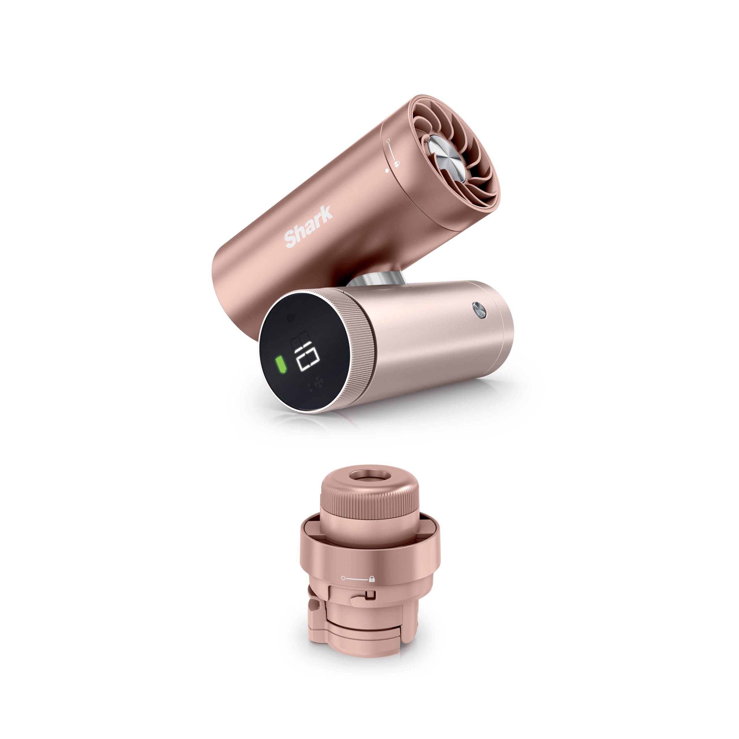 Shark ChillPill: The 2-in-1 Personal Cooling System with Fan, Dry-Touch Mist – Portable, Handheld, Rose Gold (FA023) Rose Gold 2-in-1