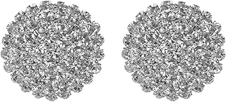 اقراط ماسية دائرية صغيرة للنساء - فضي