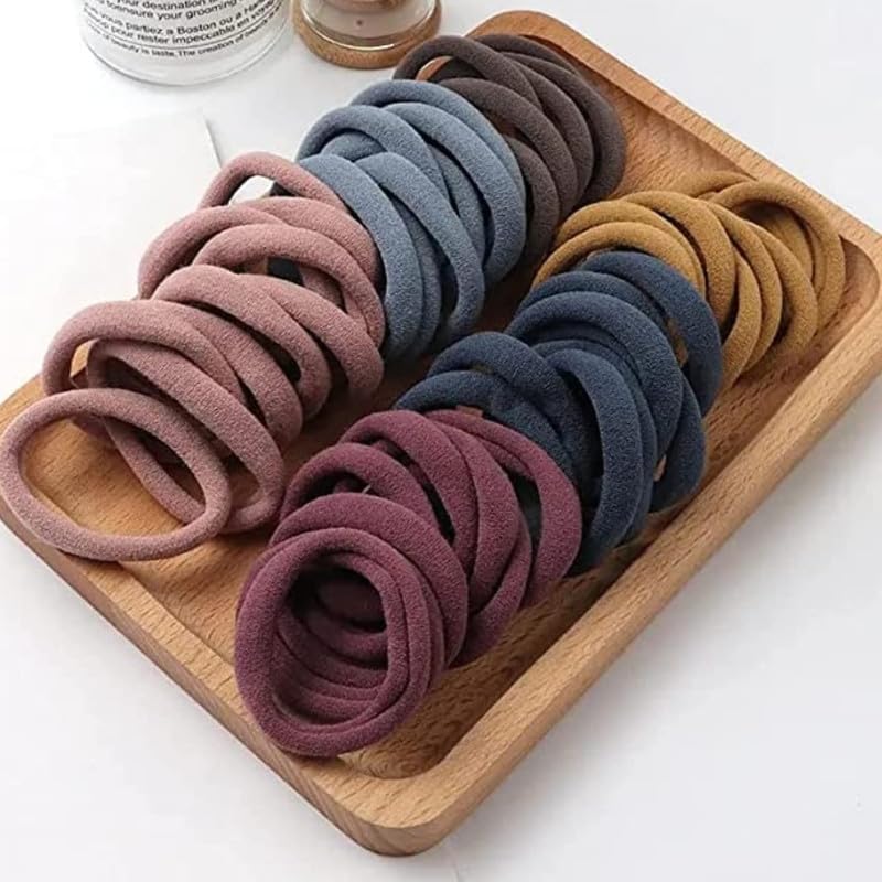 LRHAK Rubber Bands Vandy Ponytail Holder Elastic Rubber Bands Cotton Non slip Stretchable Head Ties for Girls/Women, Buns (Dark English, 100) (B0CY9R5V97) Amazon Price History, Amazon Price Tracker