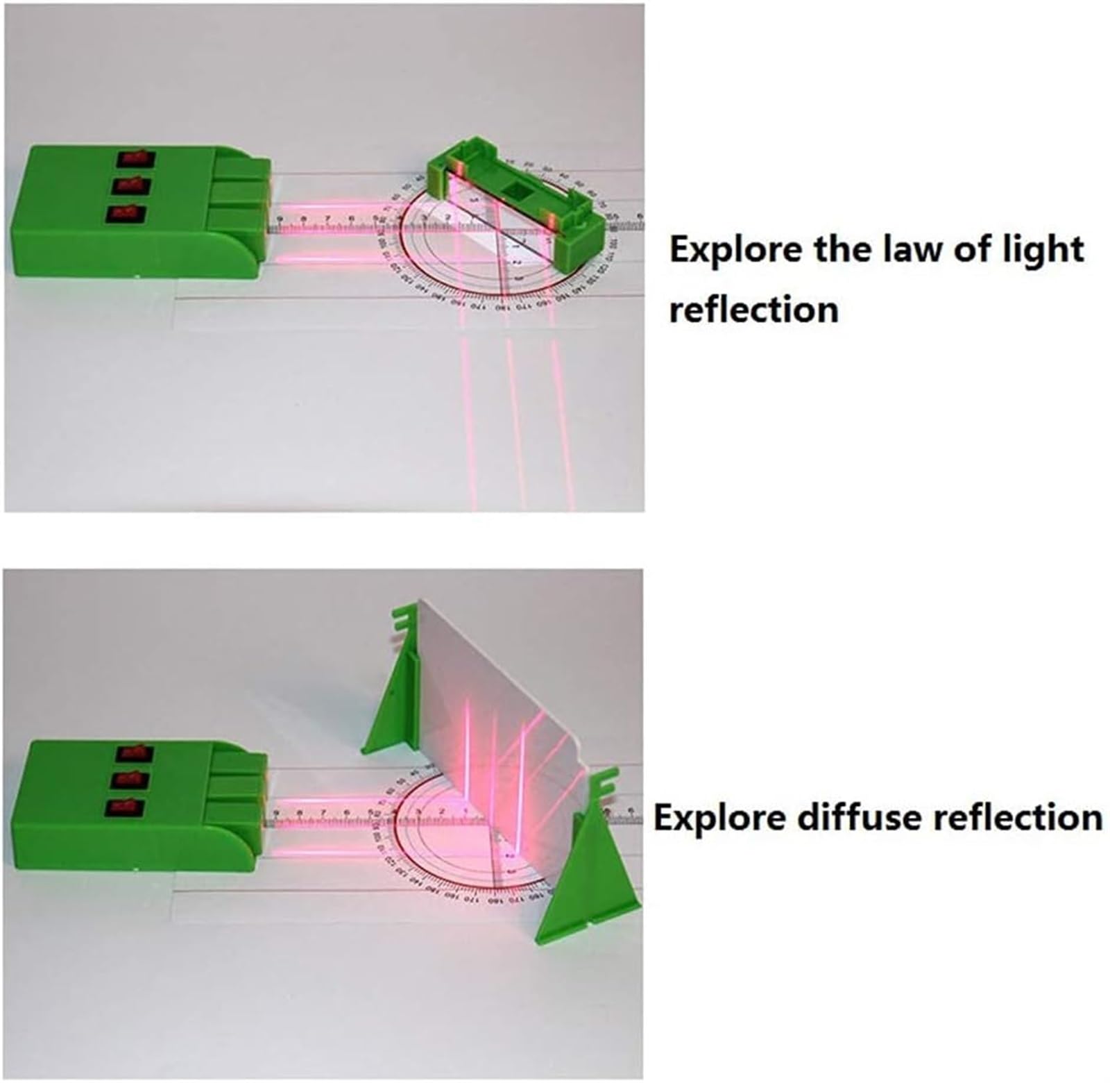 Physikalisches Optikinstrument, Experimentierkasten, Wissenschaftslaborausrüstung, optische Banklinse, kleine Lochbildgebung, Lochkamerabildgebung, Lichtreflexion, Wählschieber