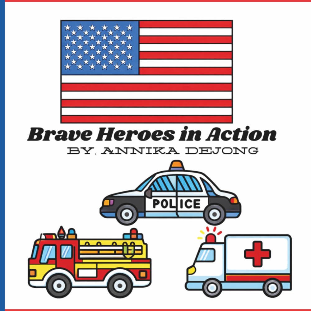 Brave Heroes in Action: A First Responder Coloring Book for Kids Featuring Firefighters, Police, and EMT Heroes