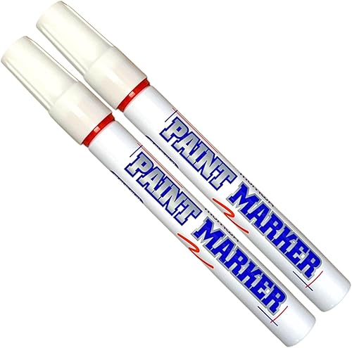 Miniatura 4 de Marcadores de pintura a base de aceite, permanentes, impermeables, para neumáticos de automóvil, goma de metal, 2 unidades (rosa)