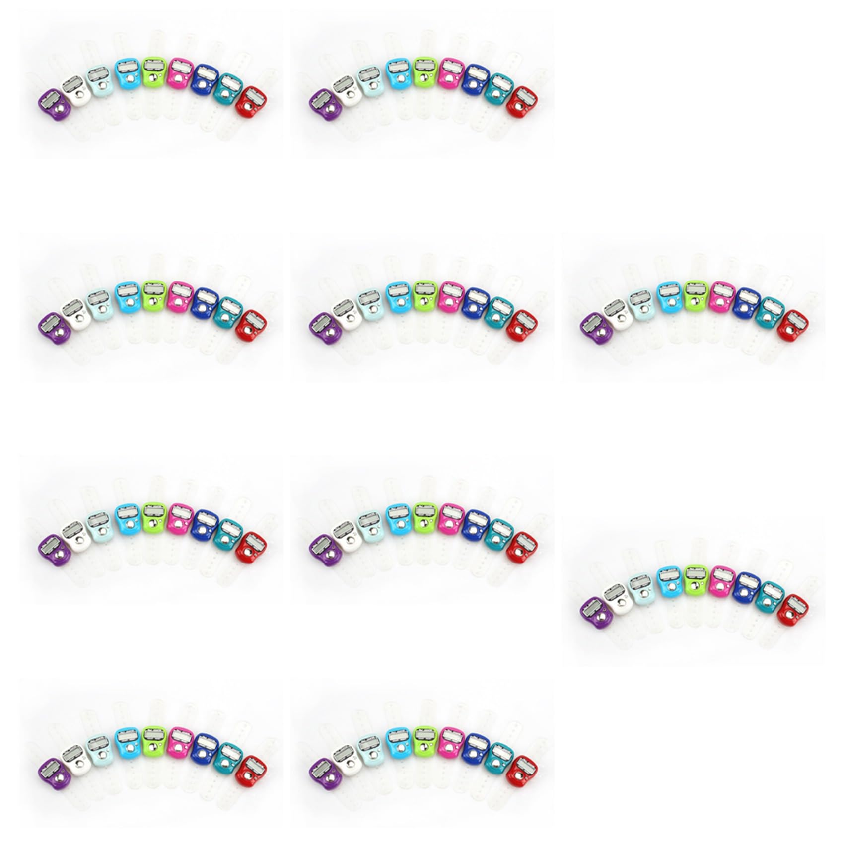 Jnchdghwa Random Color 10X Lcd Electronic Finger Hand Ring Knitting Row Tally Counter Pedometer Digital Hand Tally Counter