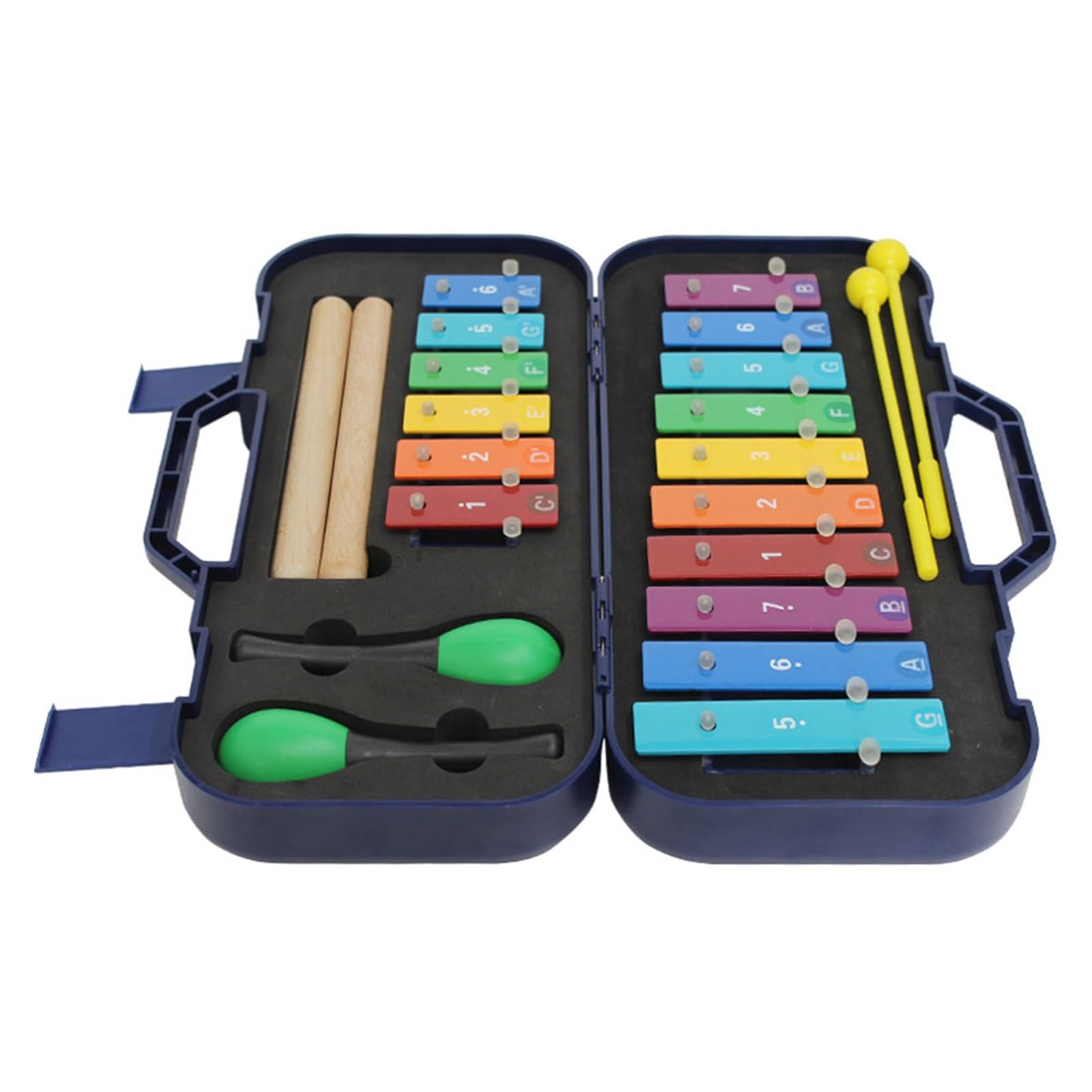 xilofono ​Legno Strumento A Percussione in Acciaio con Piastra in Alluminio Carillon A 16 Toni Strumenti A Percussione per Principianti E Studenti