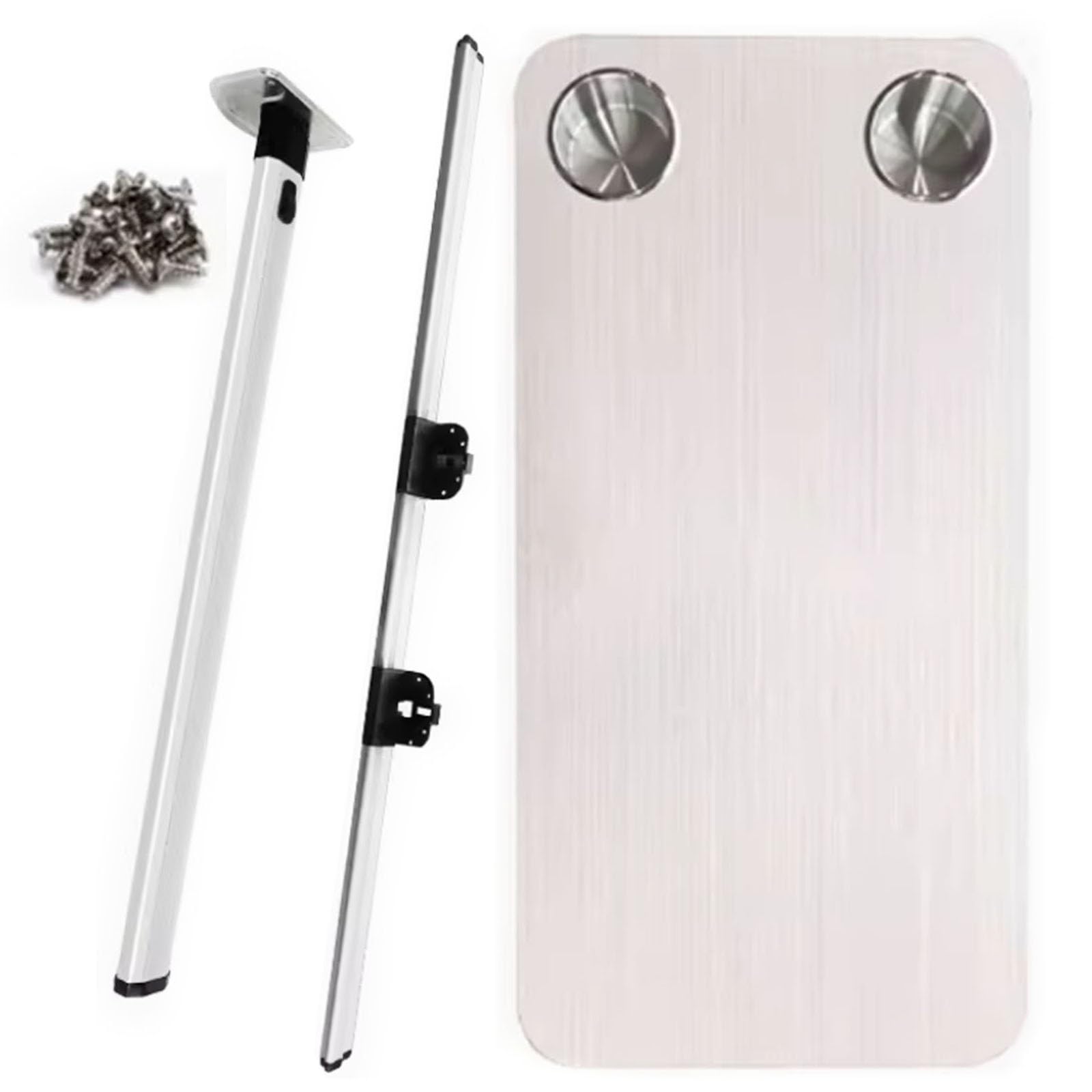 Table pliante murale avec pieds aluminium et 2 porte-gobelets