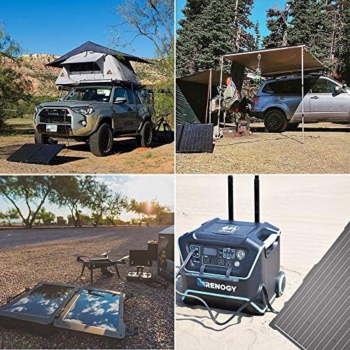 Renogy 100W Foldable Solar Panel Suitcase, 12V Portable Off Grid Panel, 2pcs 50W Solar Panel Suitcase Built-in Kickstand for RV, Campervan