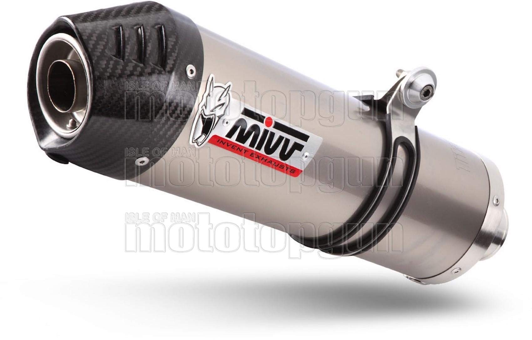mivv tubo de escape homologado cat-oem oval titano copa carbono compatible con triumph tiger 800 2011 2012 2013 2014 2015 2016 mototopgun