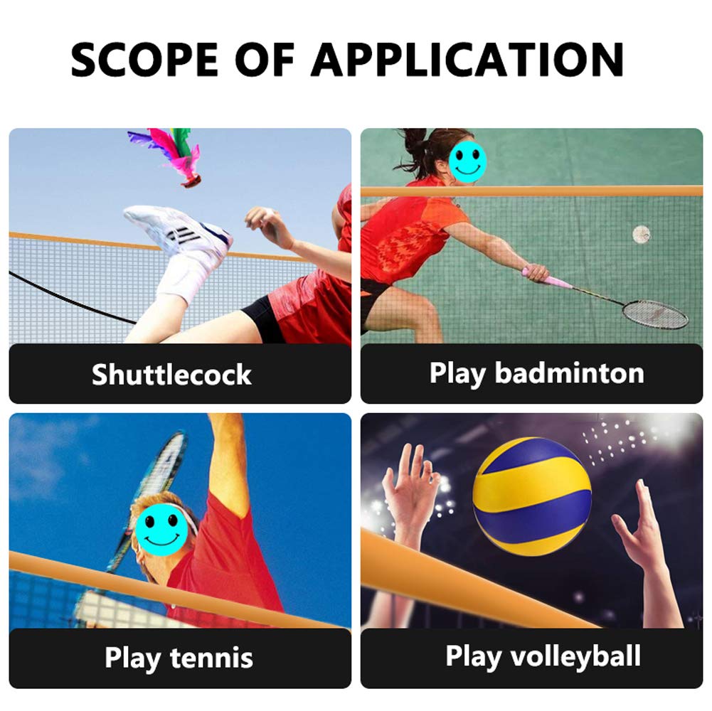 APOE Rete da Badminton Portatile, Rete Pallavolo da Giardino, Rete da Volano e Tennis Portatile con Supporto Regolabile in Altezza e Sacca Per Trasporto, 3.1m/4.2m/5.1m