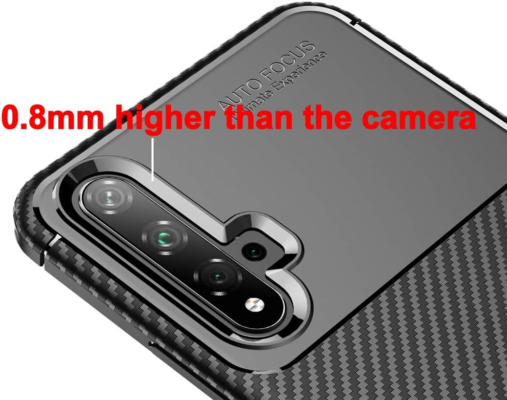 Custodia Huawei Nova 5T - Silicone TPU Sottile, Antigraffio, Antiscivolo, Nero - Foto 10