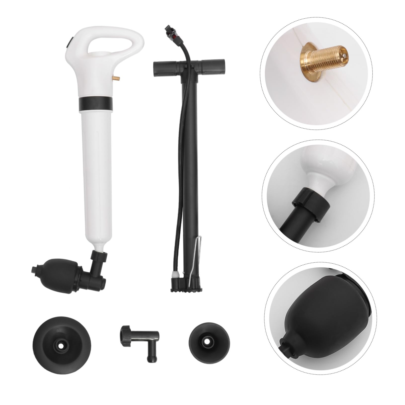 DOITOOL Kit de Débouchage WC Fermé en ABS Blanc, 1 Set