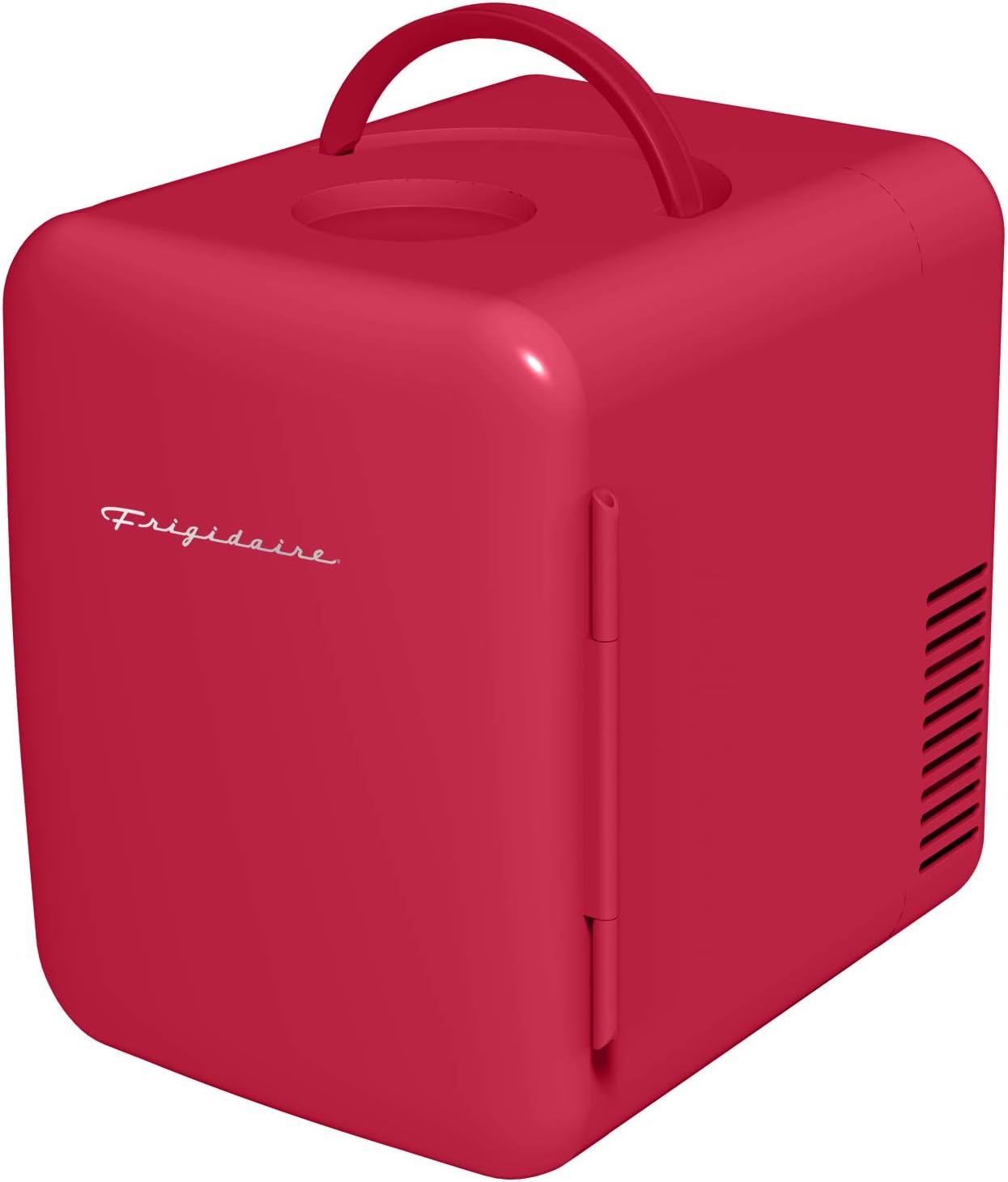 CURTIS EFMIS129-RED Frigidaire Retro Mini Compact Beverage Refrigerator, for Keeping Office Lunch Cool (RED) 1 gallon.