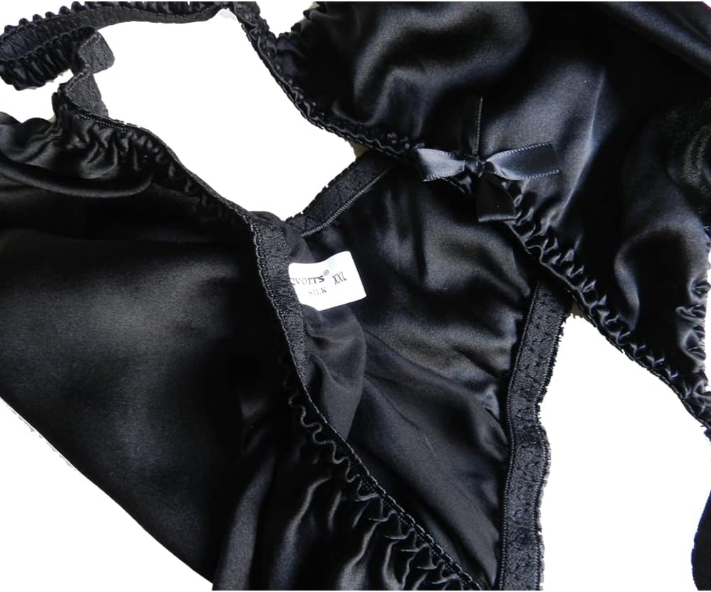 Women's 100% Mulberry Silk String Bikini Panties S M L XL XXL(W26-41") Solid