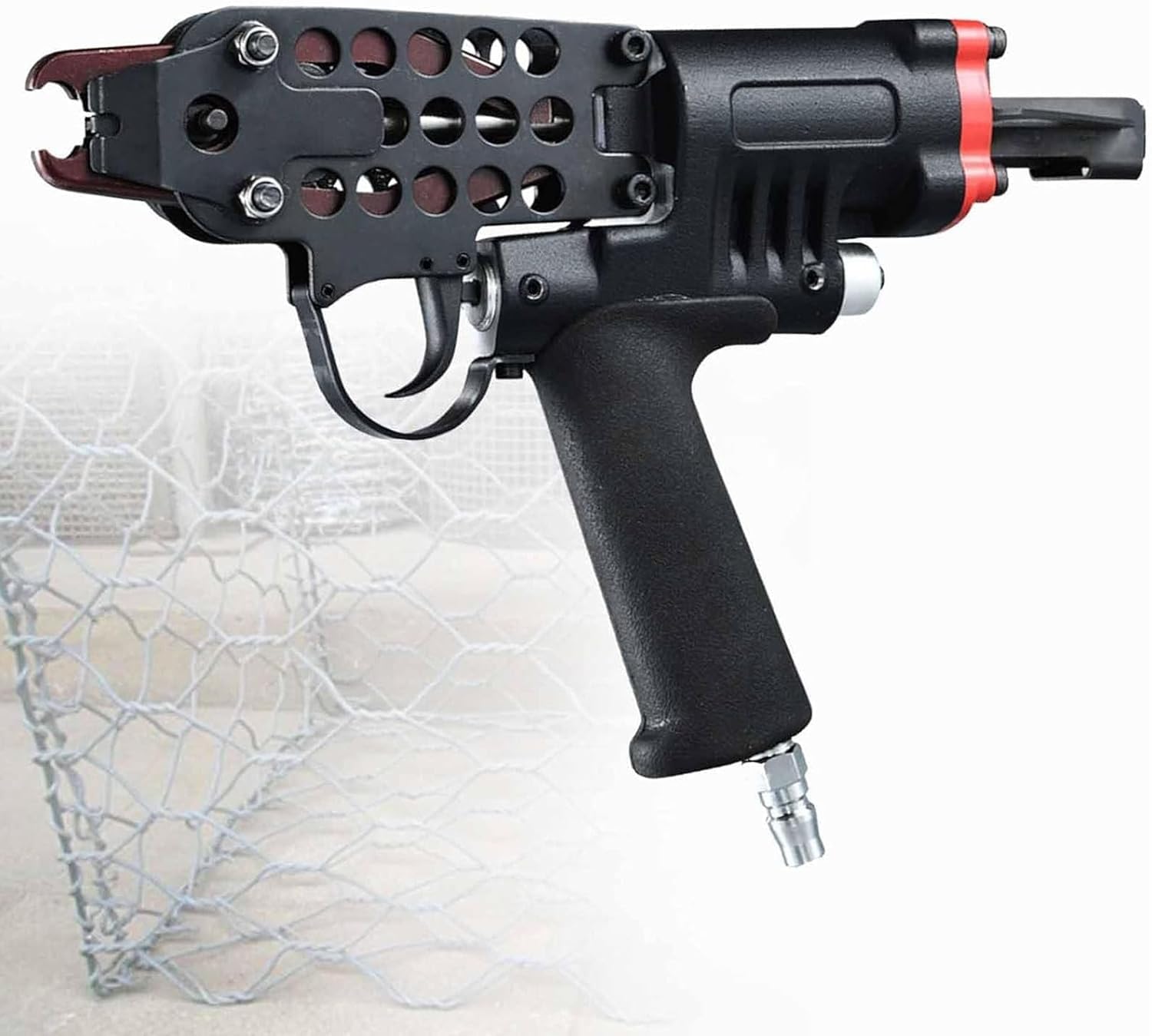 GYKOZY Pneumatic Stapler Gun, C-Type Automatic Plier for 3.2-4.8mm Closures, Ideals for Fencing, Cages, Traps, and Railing Applications