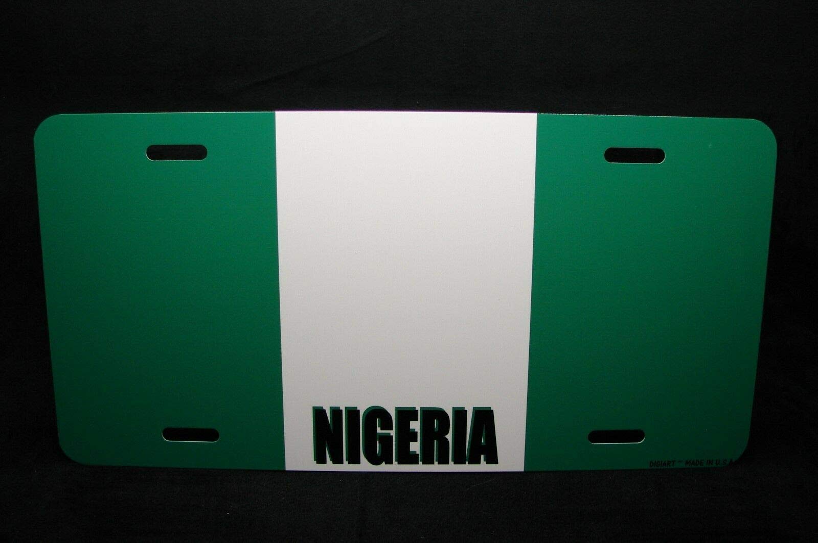 Biopracess nigeria flag novelty license plate for cars nigerian flag license plate 6x12 inches