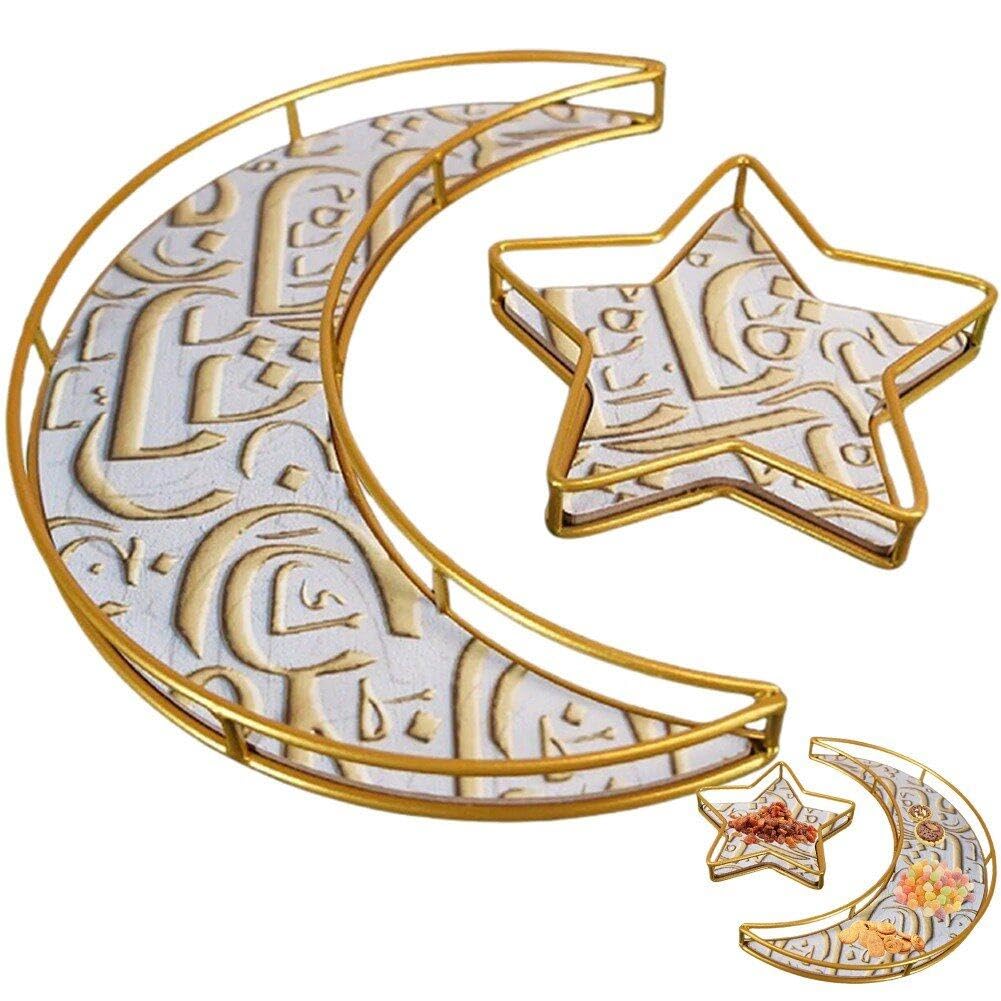Plateau Ramadan lune étoile pour sublimer votre table de fête de l'Aïd