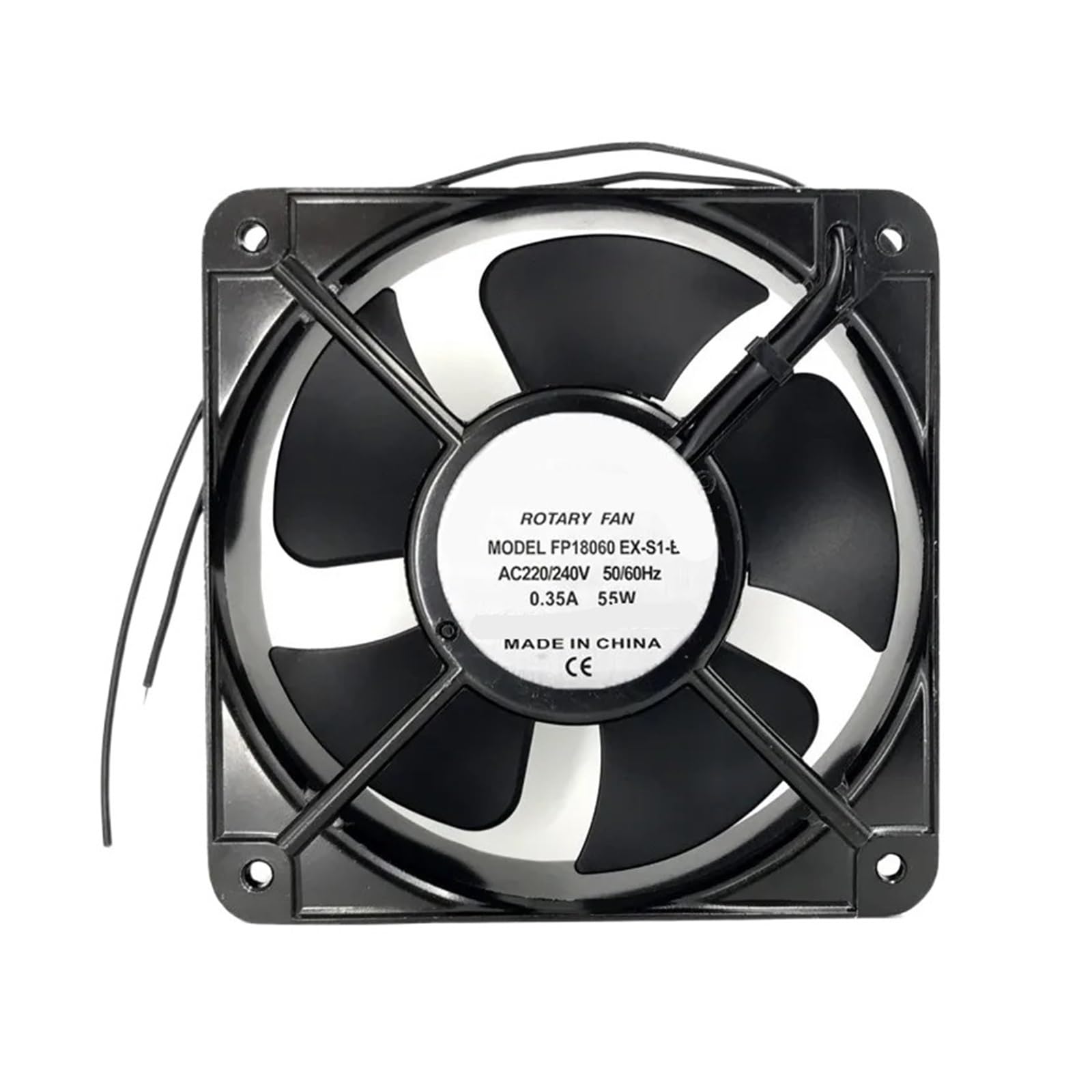 F18060 EX-S1-B AC 220V 0.35A 180x180x60mm 2-Wire Server Cooling Fan