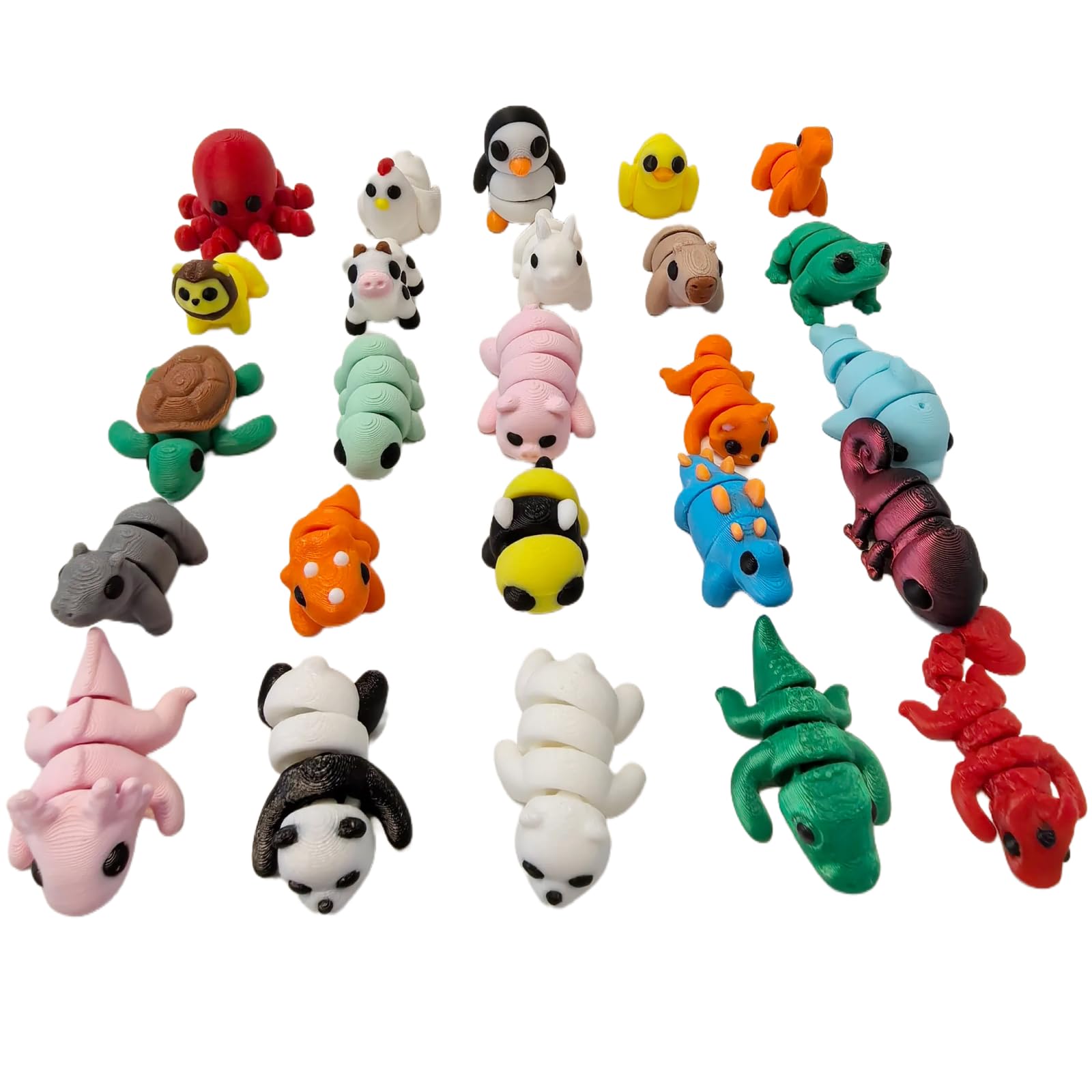  Mini Animal Farm Set for Stress Relief and Entertainment
| 3D Printed Flexible Joints Fidget Toy forDesk and Travel