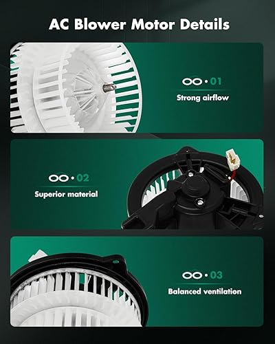 Vista 196 de SCITOO 700188 Reemplazo del motor del ventilador HVAC con jaula de ventilador para Toyota Tacoma 2005-2015, reemplazo OE - 87103-04043, 87103-04044