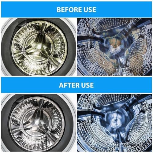 Image of Zerfa Pack of 70 Washing Machine Deep Cleaner Tablets, Descaling Powder Tablets for All Company's Front & Top Load Machine, for Automatic Cleaning of Tub & Drum Stain Remover (15g Each | 1kg Total)