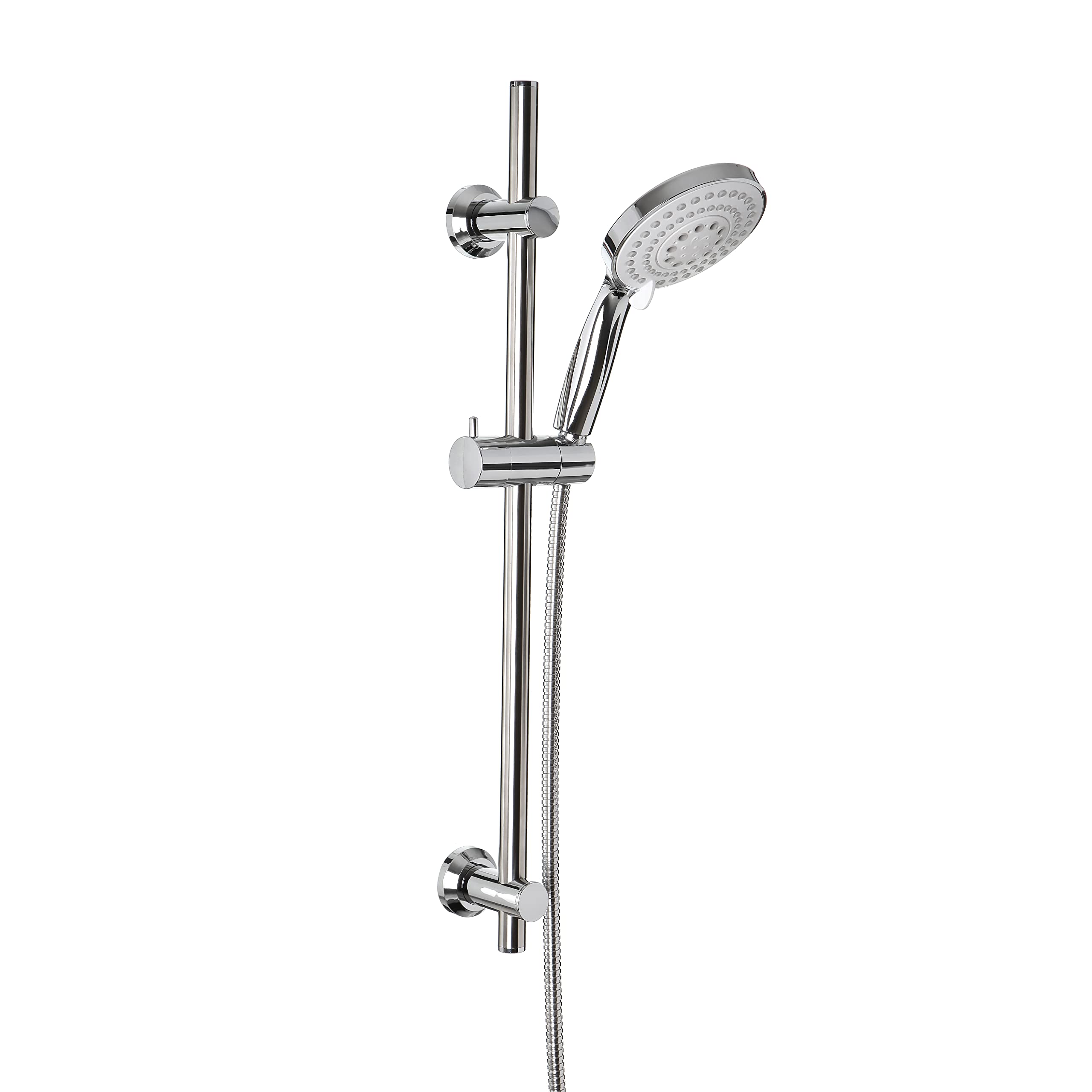 TATAY Kit Alcachofa Ducha Jerez con Soporte y Barra 1.5M, 12 cm de Diámetro, de ABS, 4 posiciones, Sistema de Ahorro de Agua y Antical, Cromado
