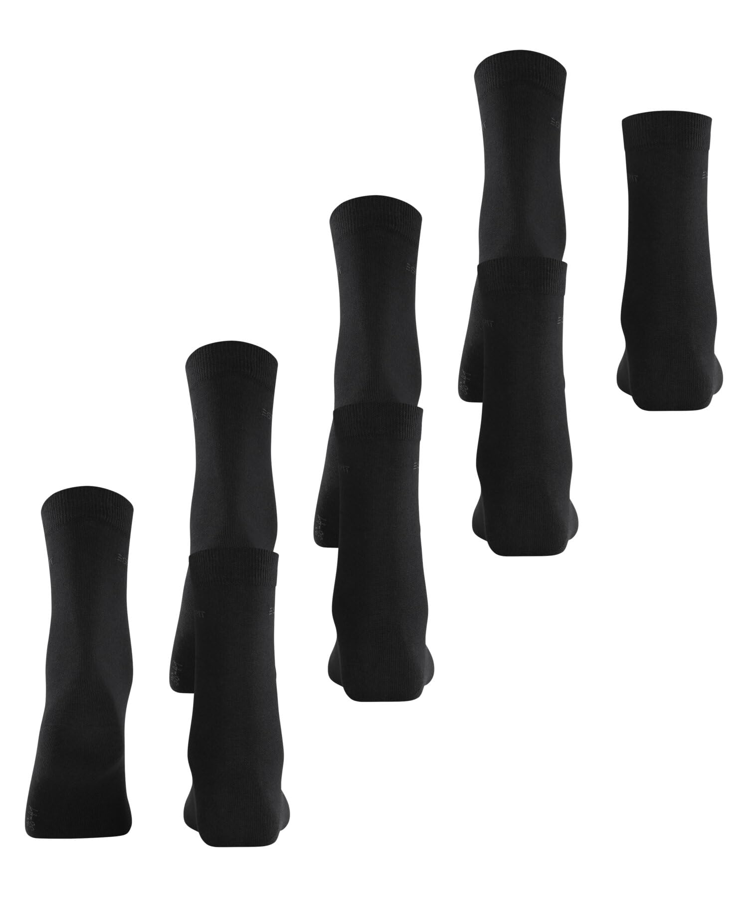 ESPRIT Kobiety Skarpety Solid W So bawełna jednokolorowe multipak, Czarny Black 3000, 36-41
