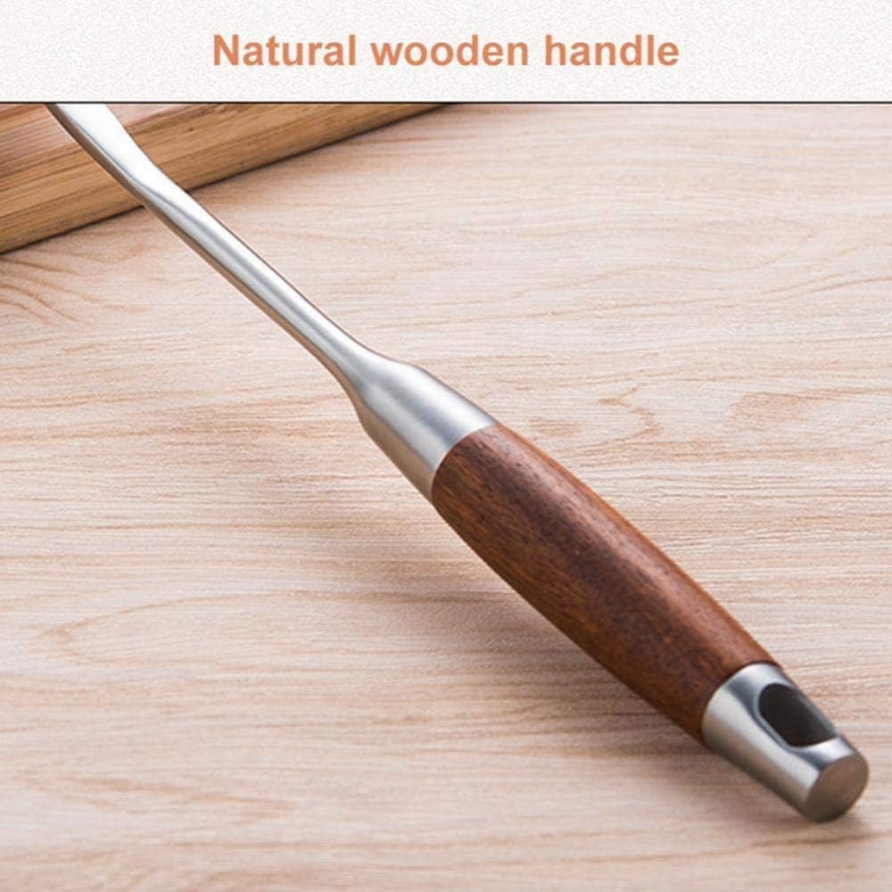 Noodle Spoon Stainless Steel Pasta Server with Wooden Handle Durable Food Grade