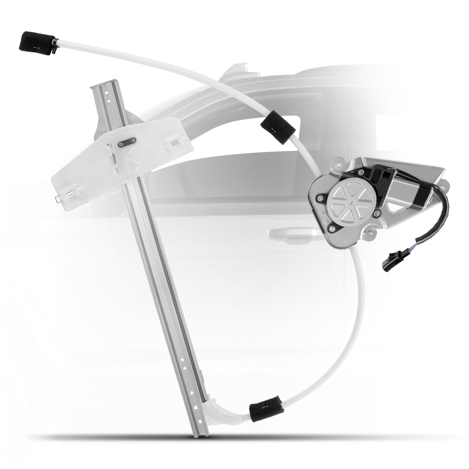 yhtauto front driver side power window regulator with 2-pin motor assembly compatible with jeep liberty 2002-2006, sport utility, ball stud style