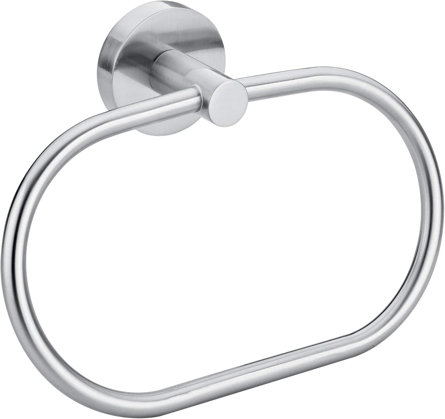 tesa Moon Hand Towel Ring - No Drill Oval Bath Towel Ring Made of Chrome-Plated Metal, Stainless - Waterproof - Includes Removable Adhesive Solution