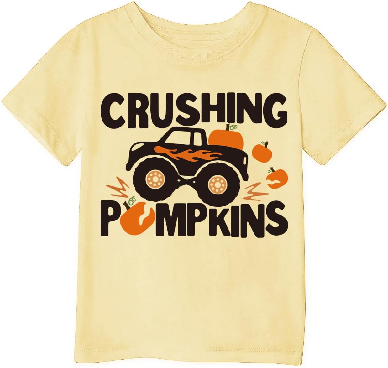 Toddler Boys Girls Kids Spooky Holiday T-Shirt Excavator Pumpkin Short Sleeve Party Tops Size 2-7t