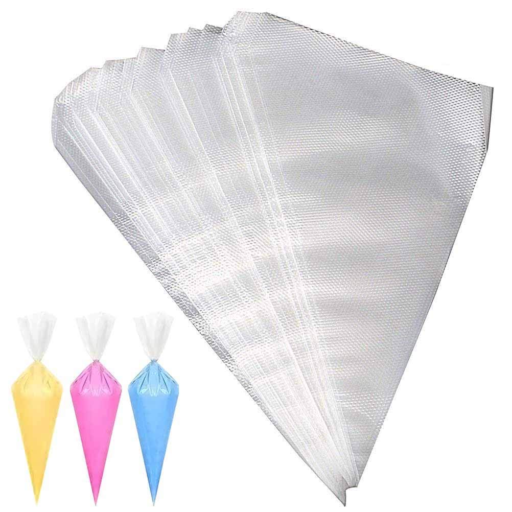 Disposable Icing Piping Bags Cake Decorating Plastic Small Medium Large (500, Medium (200mm x 320mm))