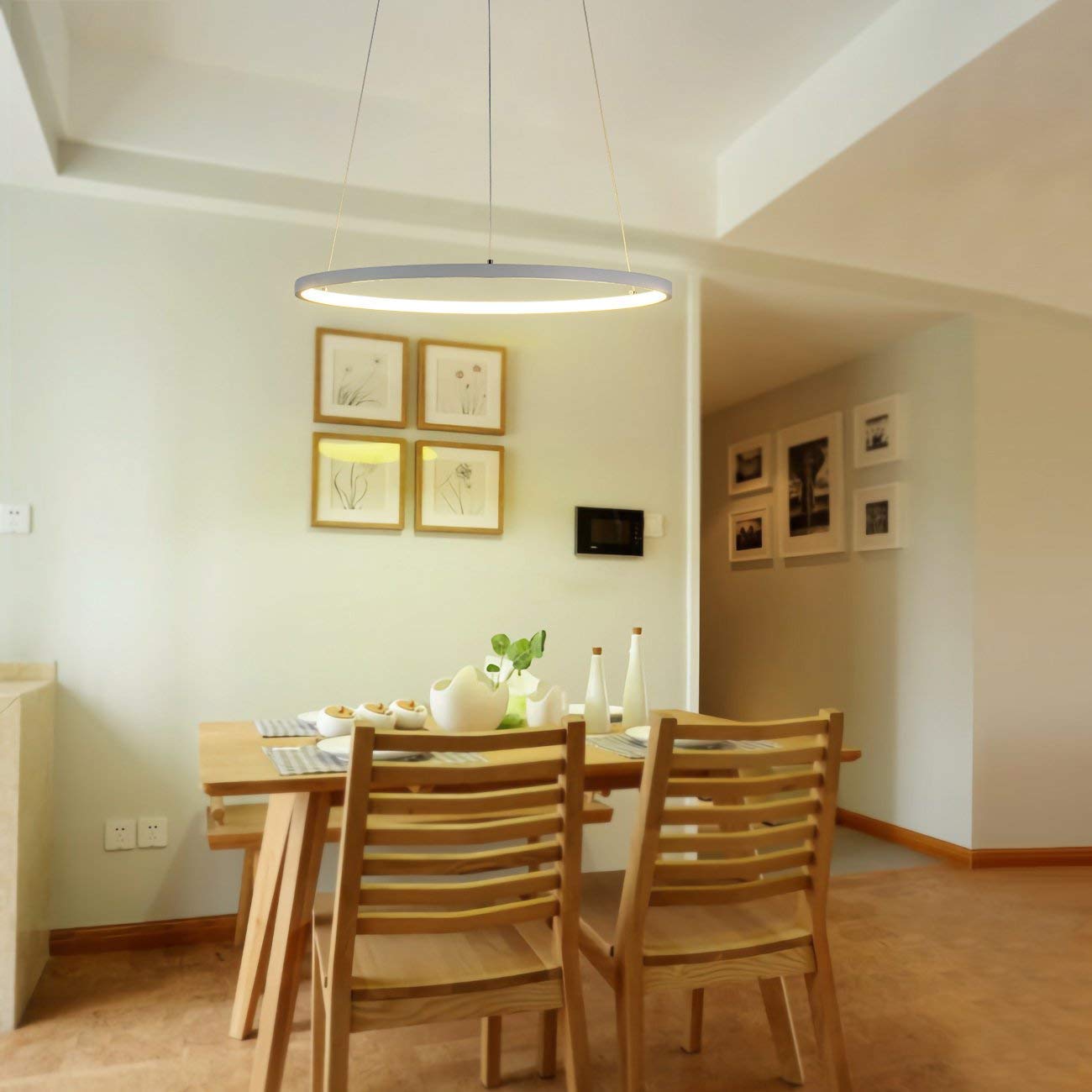 Design-Hängelampe Bronze 80 cm inkl. LED 3-stufig dimmbar - Anello Design-Hängelampe Bronze 80 cm inkl. LED 3-stufig dimmbar - Anello