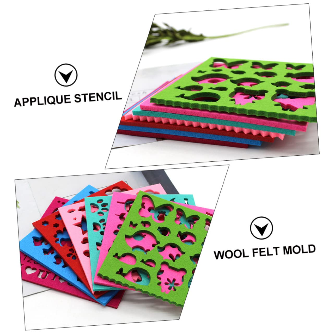 Anneome Molde De Fieltro De Lana 7 Piezas Para Manualidades Diy Plantilla De Fieltrado Aguja, Multicolor, Para Familias y Principiantes, Adecuado Para Proyectos Creativos Casa