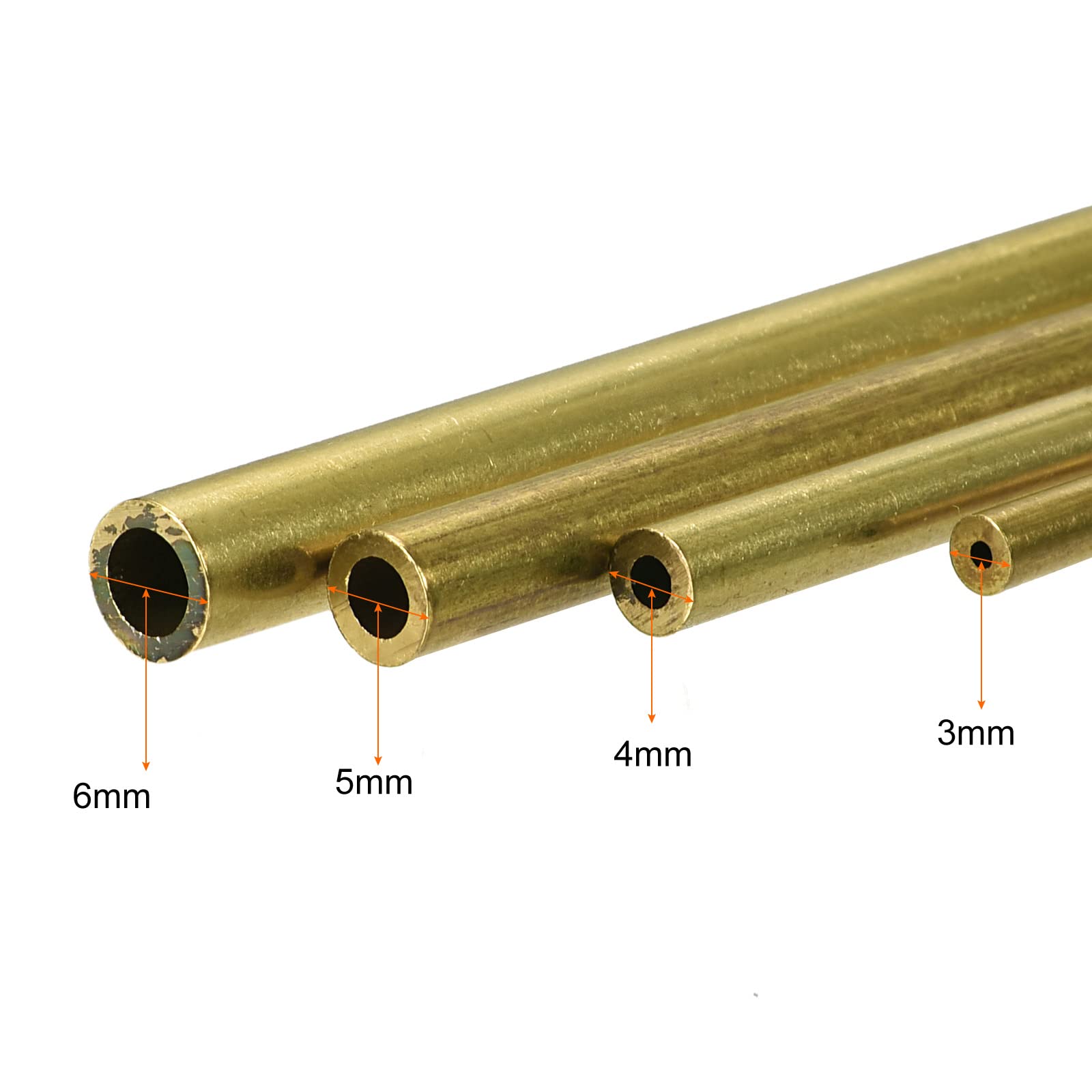 Messingrohr 1mm Wandstärke – Außen- 3-27mm, Länge 100mm, Gerades Rundrohr Für Modellbau & Reparatur