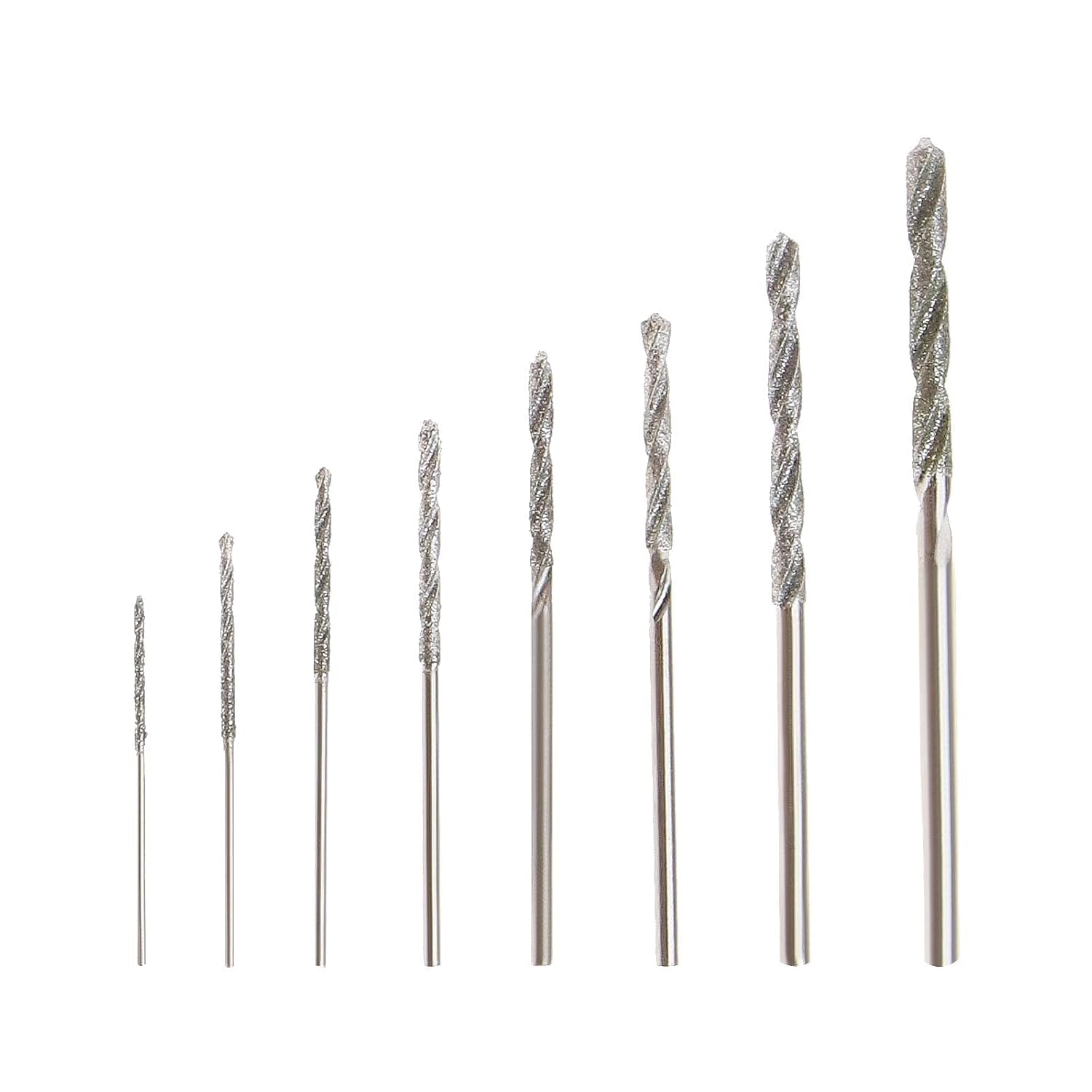 ANBOO 8-Piece Diamond Drill Bit Set (0.8-3.0 mm)