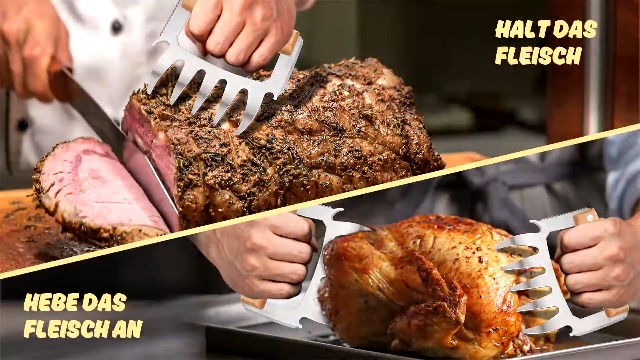 Grillart Griffes à Viande Pulled Pork - 2 Pièces En Plastique Résistant à La Chaleur - Lave-Vaisselle