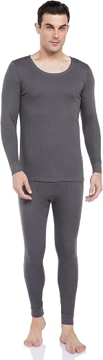 Amazon Brand - Symbol Men Thermal Set (Top & Bottom) | Full Sleeve | Winter Wear | Body Warmer Set (Available in Plus Sizes)