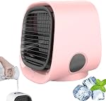 Airabreeze Air Cooler,Portable Air Conditioner Cooling Fan, Air Conditioner Portable With LED Nightlight,3-Speed Usb Desktop Cooler