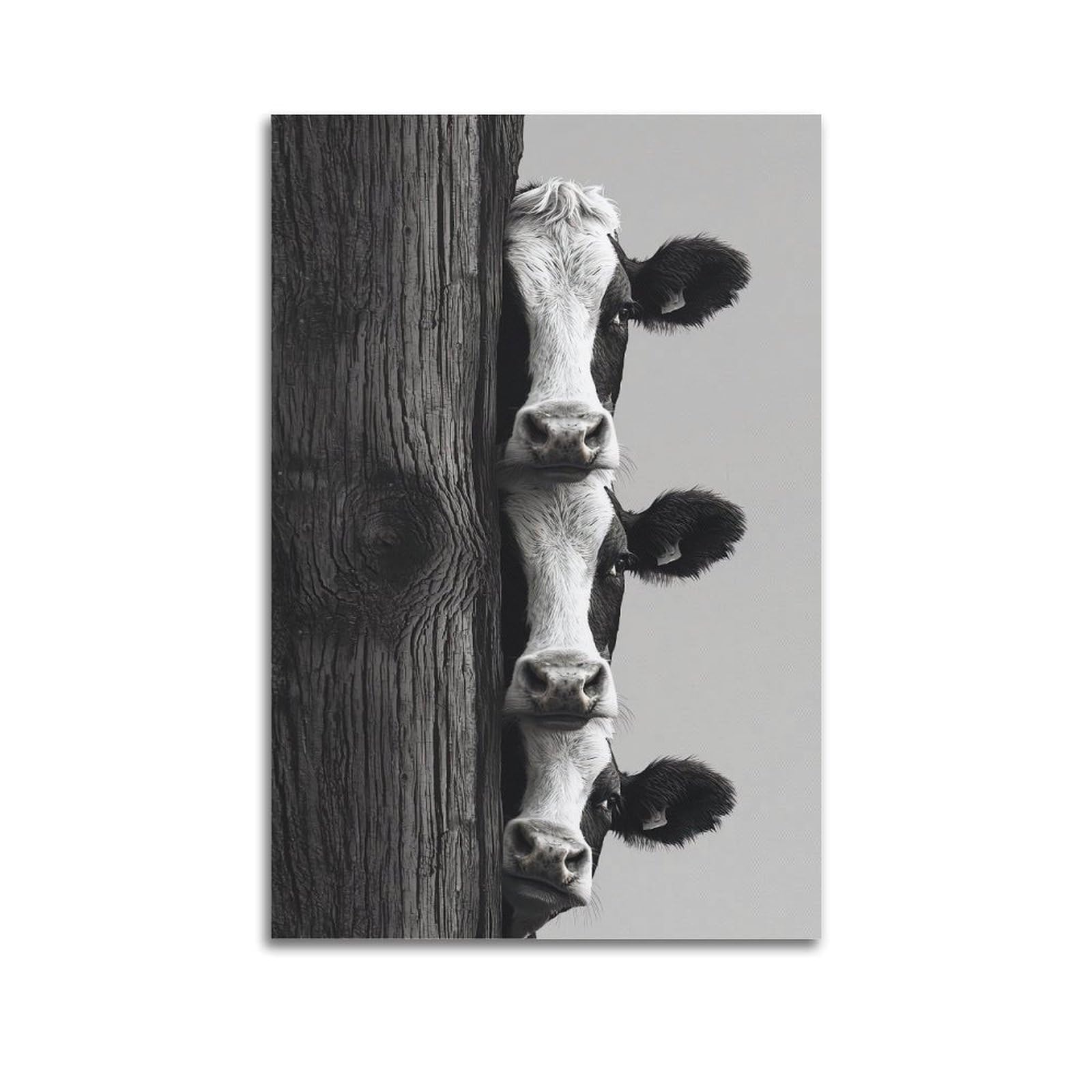 ESTE Funny Animals Dairy Cow Poster Decorative Painting Canvas Modern Art Picture 20x30inch(50x75cm)