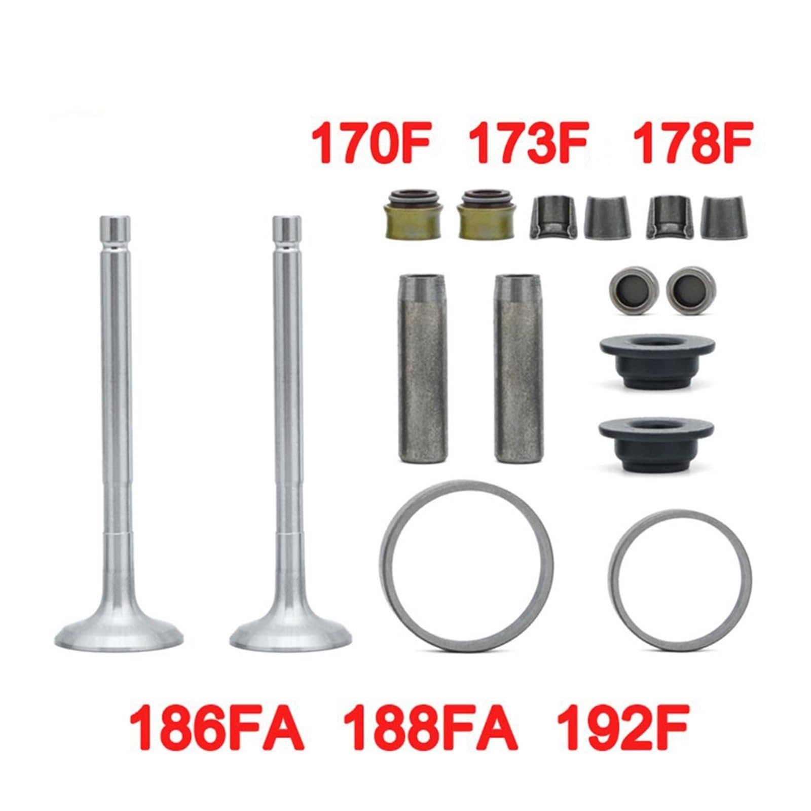 1 pièces 170F 173F 186F générateur vanne d'air générateur diesel refroidi par air mini motoculteur accessoires ensemble de vannes 178F 186FA 188FA 192F(178F)