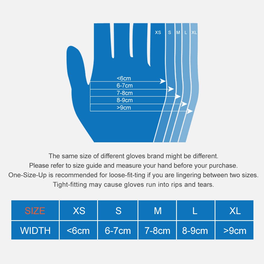 AGAG Guantes desechables de nitrilo negro, 100 unidades, 6 mil sin látex, guantes de nitrilo ultra fuertes, industriales, aptos para alimentos (XL)