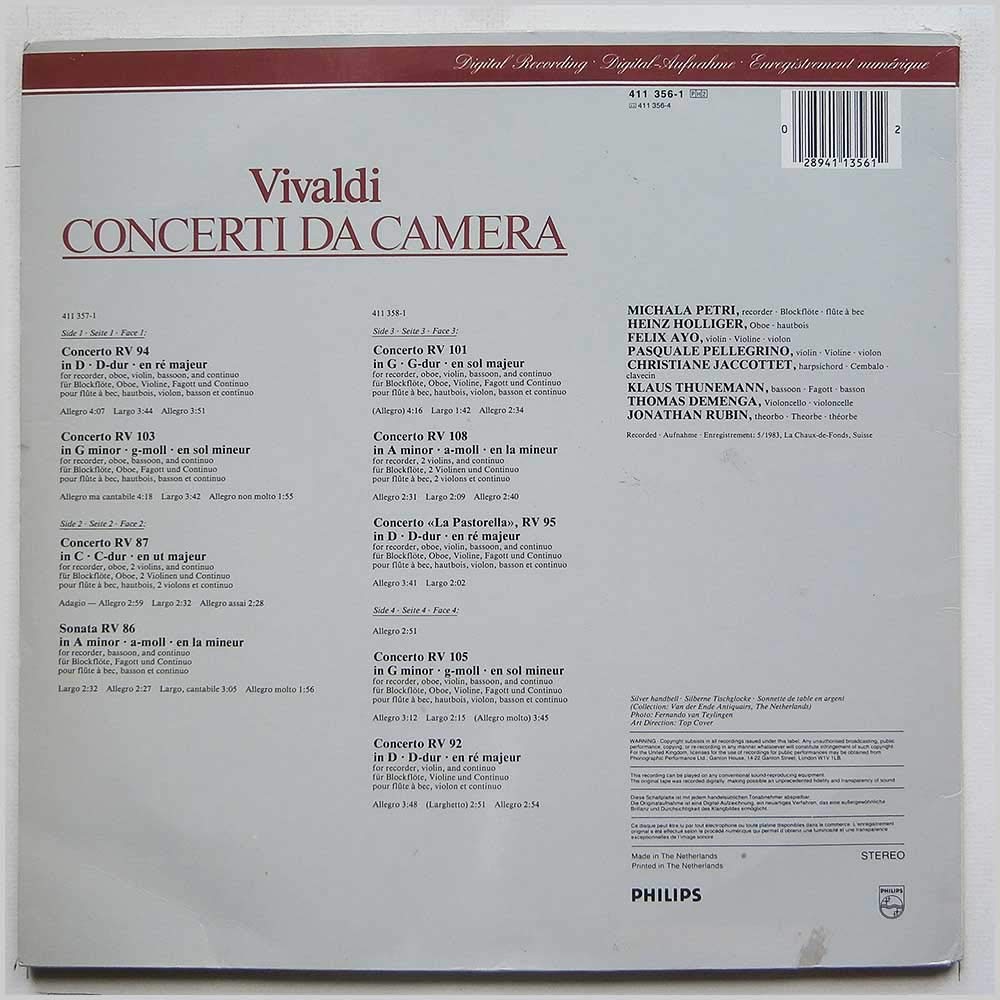 Vivaldi Concerti: Da Camera [LP]