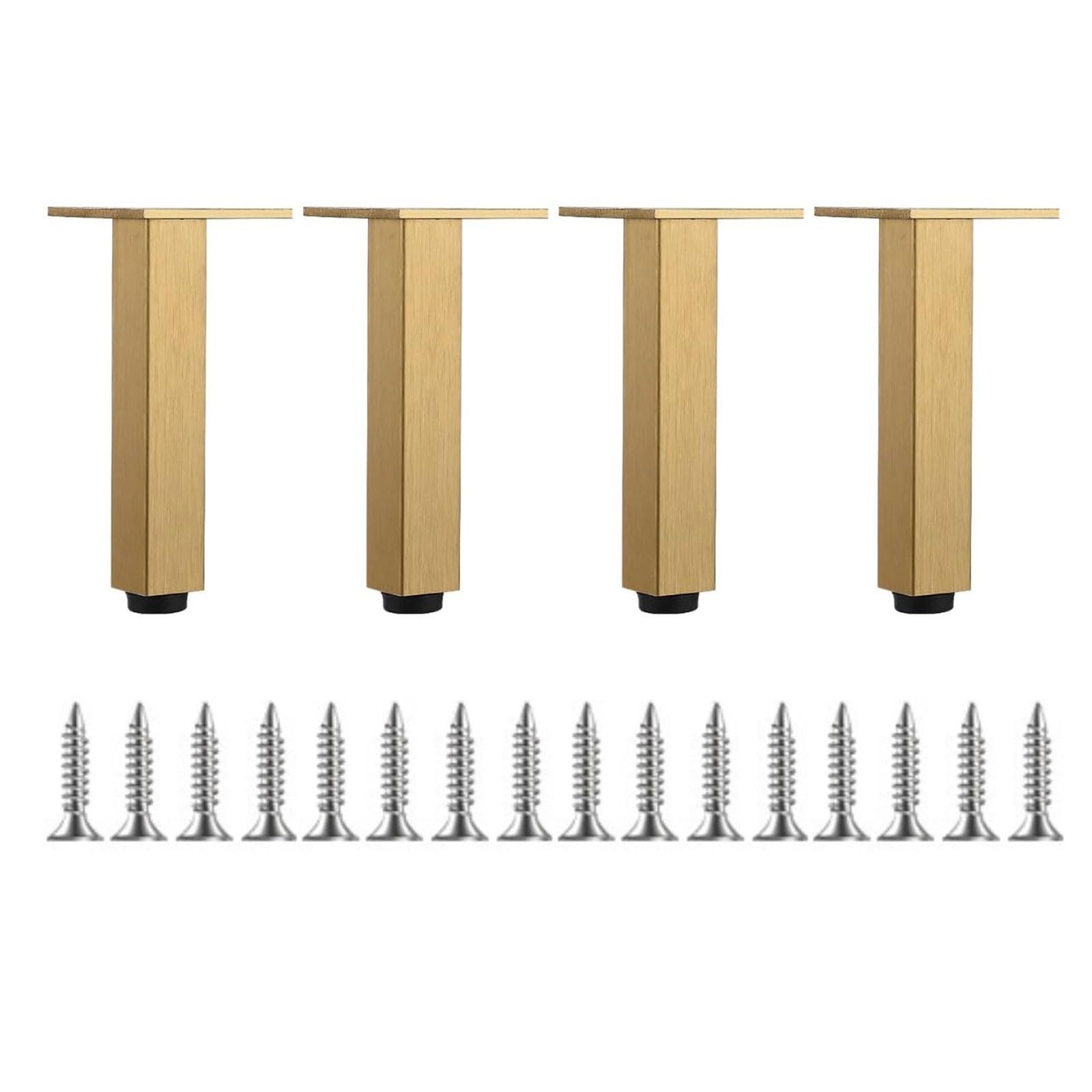 Patas de soporte ajustables para mesas, escritorios y armarios con tornillos incluidos, 4 piezas