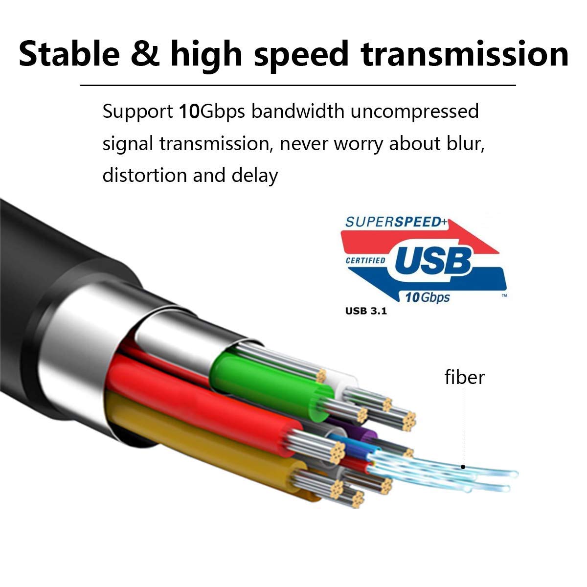 Amazon.co.jp: Cablecc USB-C Type-C AOCケーブル2M 5M 10M 20M 30M 