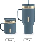 Contigo SnapSeal 14 oz Office Mug | Vacuum-Insulated Stainless Steel Tumbler for Hot Coffee & Tea or Cold Drinks | Spill-Proof Lid w/Straw Compatibility | BPA & Lead-Free | Dishwasher Safe