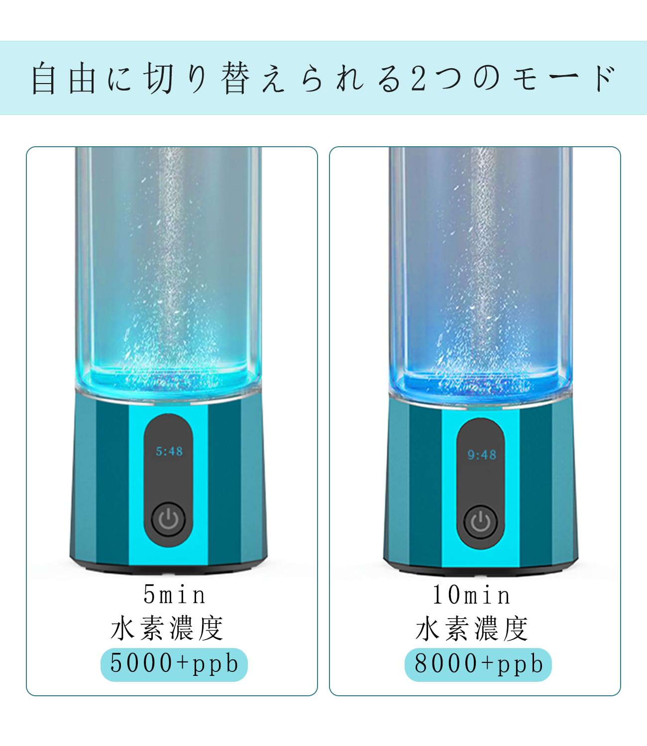 Amazon | Alourgo 水素水生成器 高濃度の水素水生成 8000PPB 【一台二