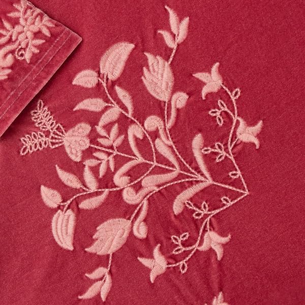 Image of The Lakeside Collection Women's Embroidered Velvet Open Front Cardigan