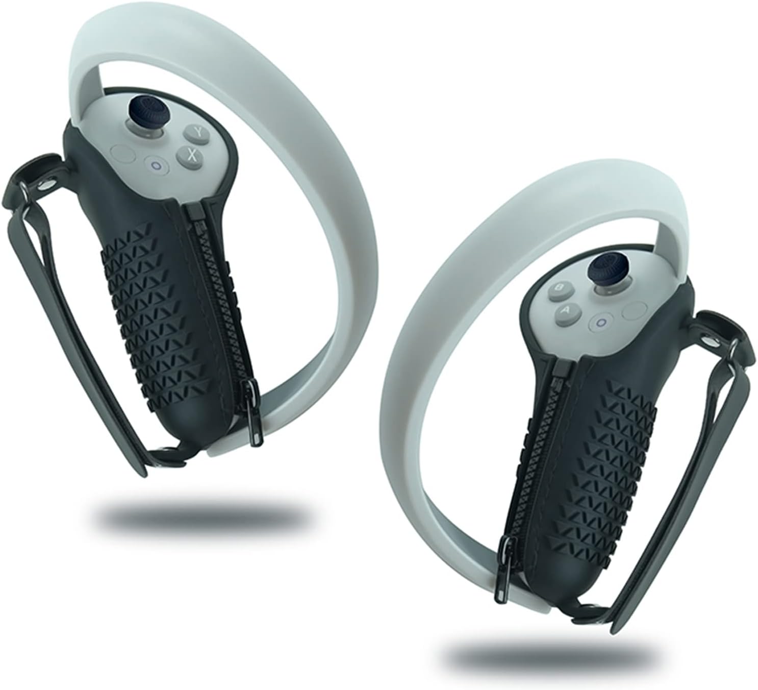 Compatible with Pico 4 VR Handle Sleeve Anti-Throw Controller Handle Strap,Touch Controller Grip Cover&Anti-Slip Adjustable Knuckle Strap for Pico 4