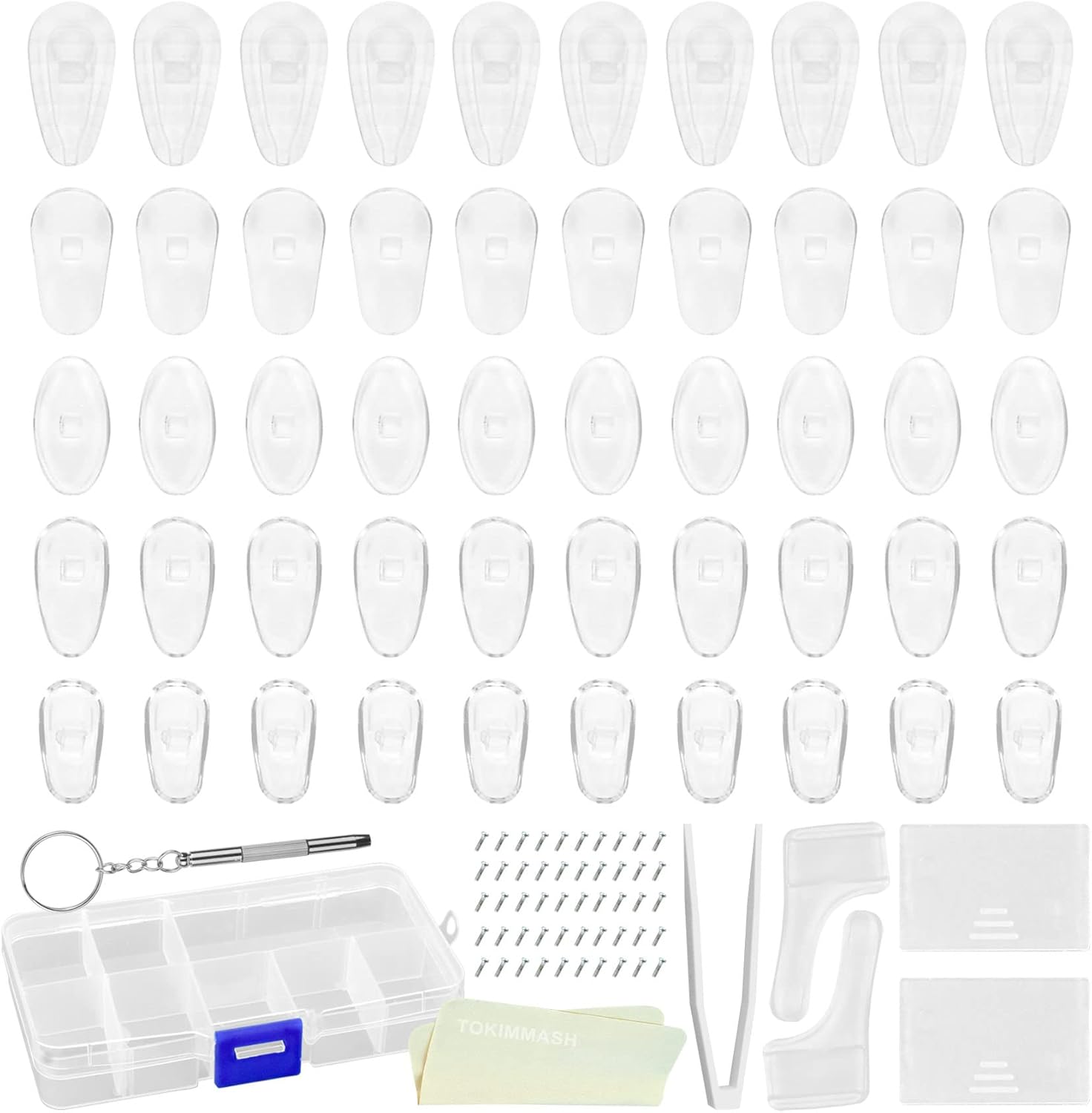 TOKIMMASH Eyeglass Nose Pad Repair Kit with Screws