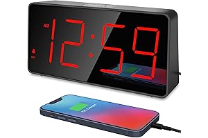 Peakeep Red Digital Clock: Clarity, Convenience, Comfort